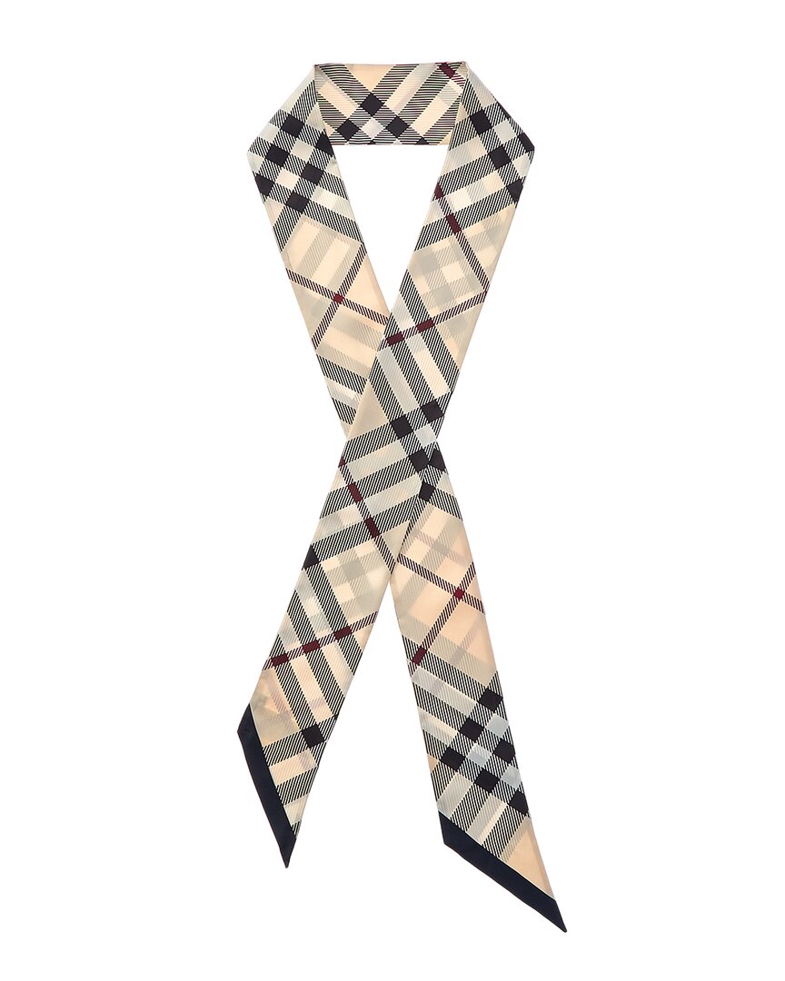 Burberry Dnu Inv Burberry Check Skinny Silk Scarf