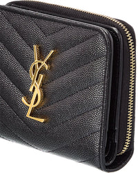 Saint Laurent Monogram Leather Card Case