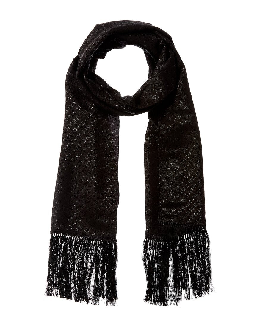 Givenchy Logo Evening Silk-Blend Scarf