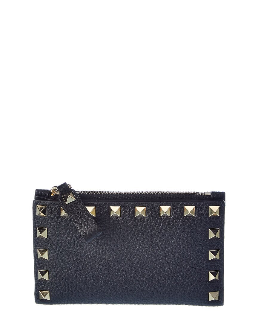 Valentino Valentino Rockstud Leather Card Case