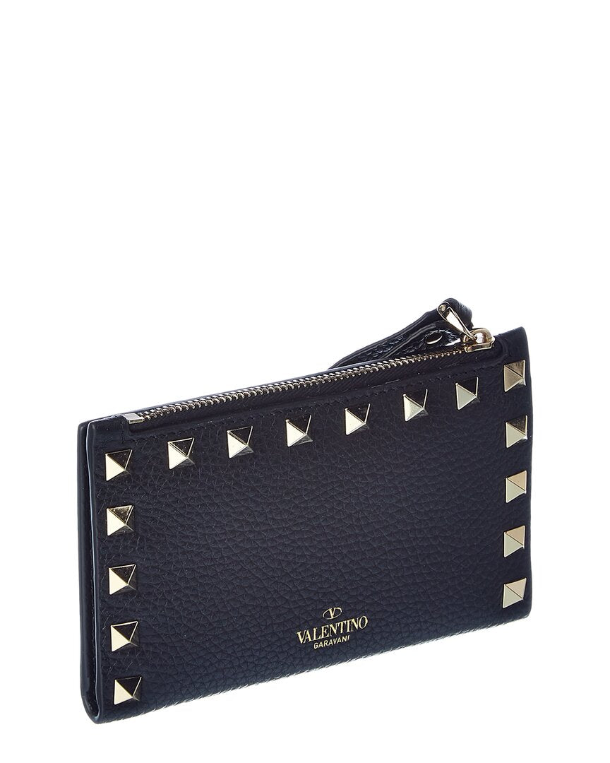 Valentino Valentino Rockstud Leather Card Case