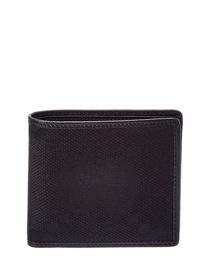 Gucci Gucci Jumbo Gg Canvas & Leather Bifold Wallet