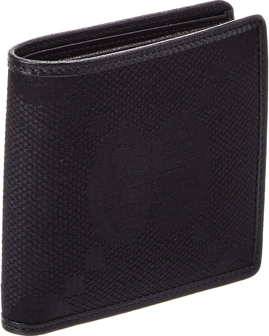 Gucci Gucci Jumbo Gg Canvas & Leather Bifold Wallet