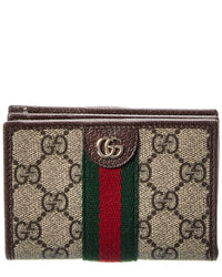 Gucci Gucci Ophidia Small Gg Supreme Canvas & Leather Card Case