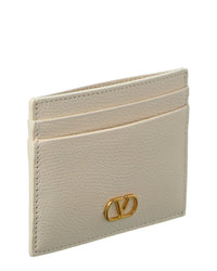 Valentino Valentino Vlogo Signature Leather Card Holder