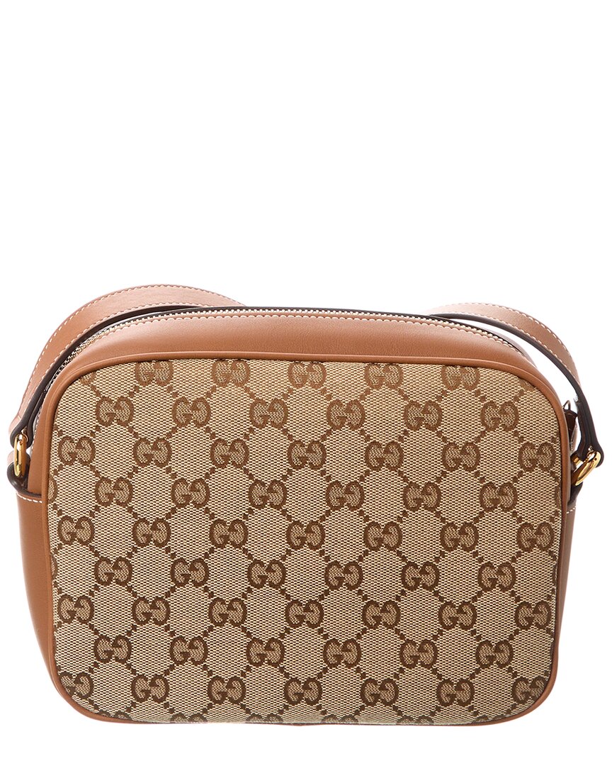 Gucci Blondie Mini Gg Canvas & Leather Camera Bag