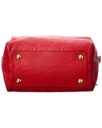 Louis Vuitton Red Monogram Mat Vernis Leather Speedy 25 Bandouliere (Authentic