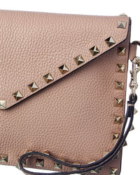Valentino Valentino Rockstud Grainy Leather Pouch