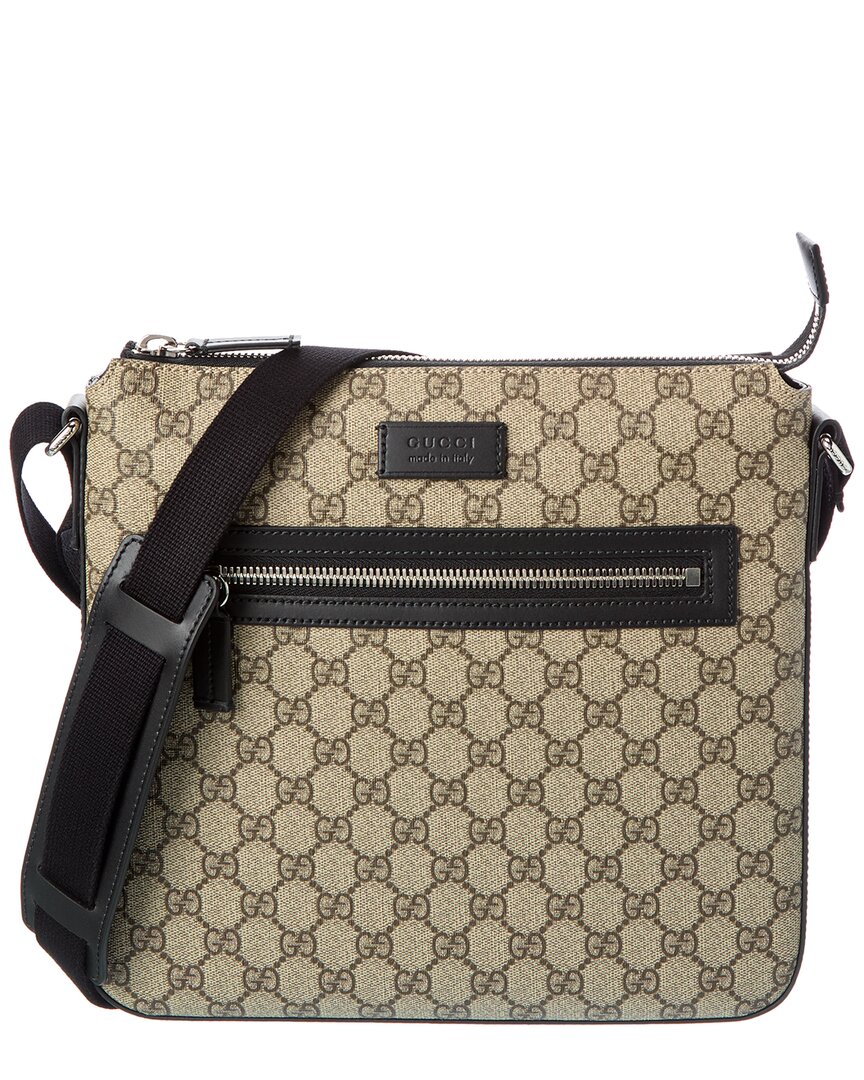 Gucci Gg Supreme Canvas & Leather Messenger Bag