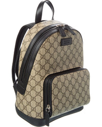 Gucci Gg Supreme Canvas & Leather Backpack