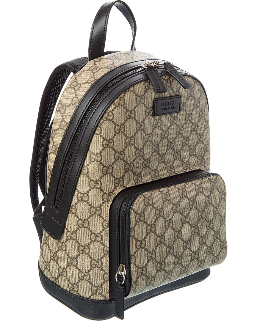 Gucci Gg Supreme Canvas & Leather Backpack