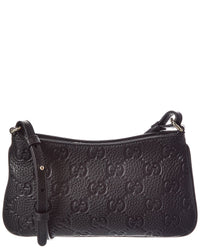Gucci Gucci Gg Emblem Super Mini Leather Shoulder Bag