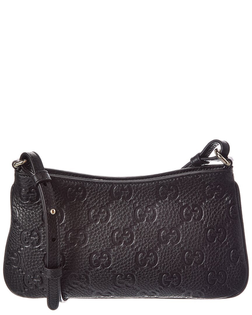 Gucci Gucci Gg Emblem Super Mini Leather Shoulder Bag