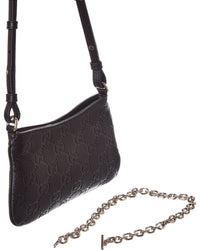 Gucci Gucci Gg Emblem Super Mini Leather Shoulder Bag