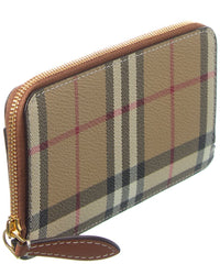 Burberry Burberry Large Vintage Check E-Canvas & Leather Card Case