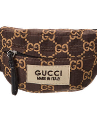 Gucci Gg Ripstop & Leather Belt Bag