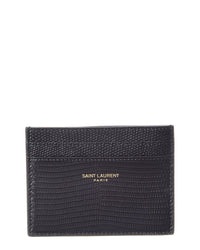 Saint Laurent Saint Laurent Logo Leather Card Case