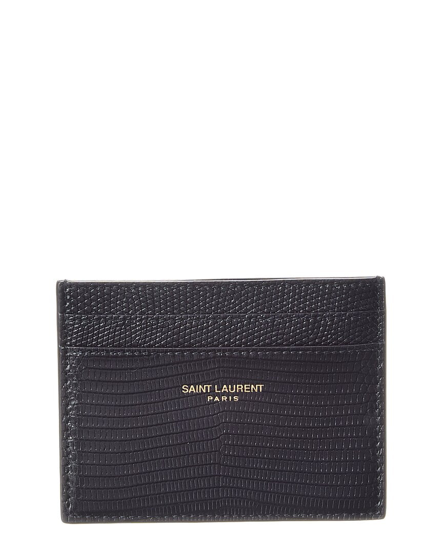 Saint Laurent Saint Laurent Logo Leather Card Case