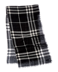 Burberry Wide Check Wool Scarf