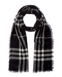Burberry Wide Check Wool Scarf