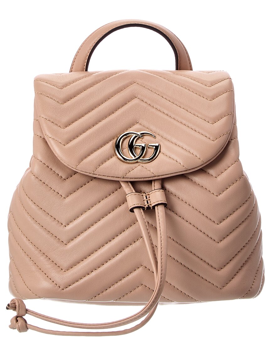Gucci Gucci Gg Marmont Mini Leather Backpack
