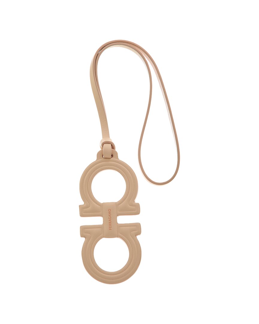 Ferragamo Double Gancini Leather Keychain