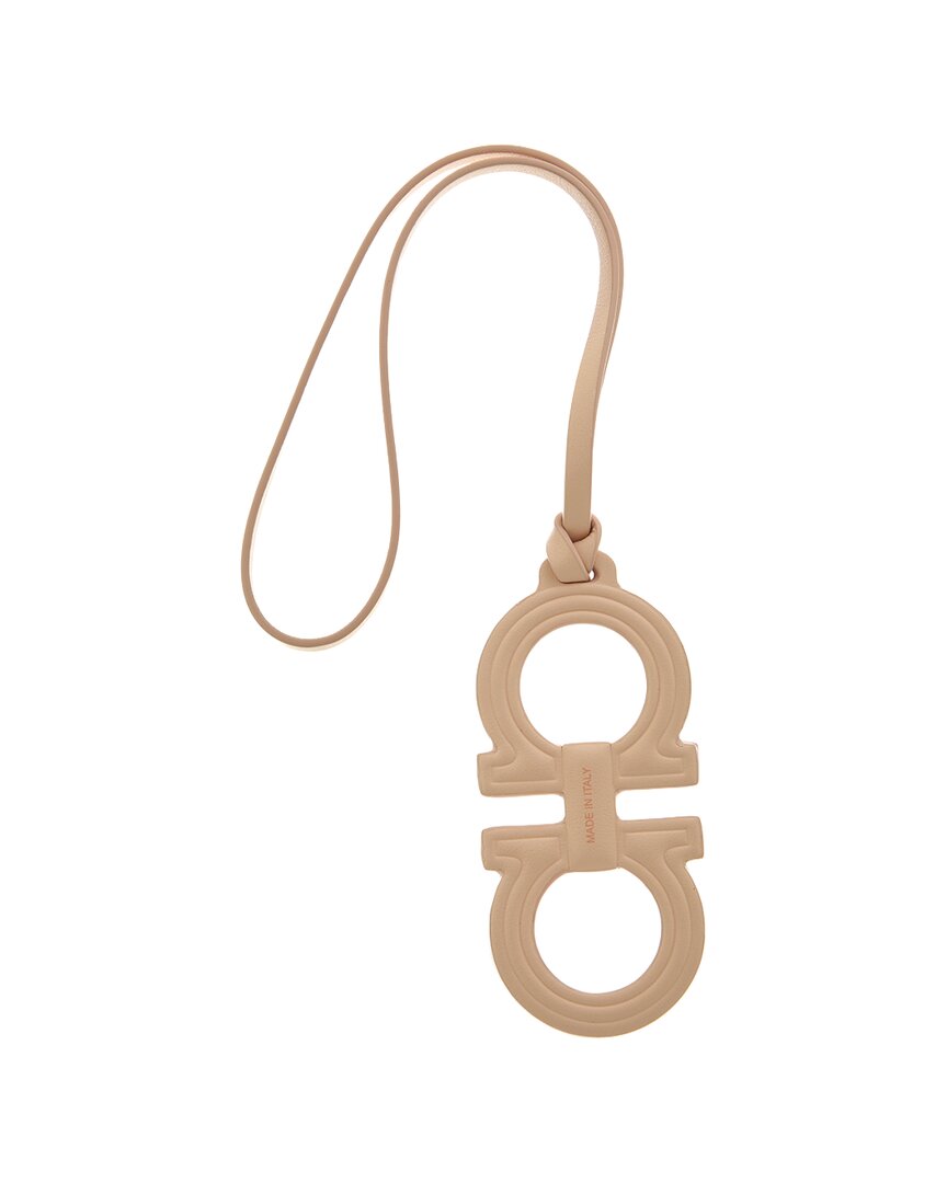 Ferragamo Double Gancini Leather Keychain