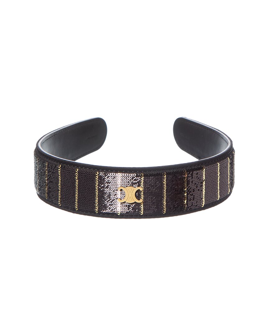 Celine Striped Sequins Headband