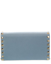 Valentino Rockstud Mini Grainy Leather Wallet On Chain
