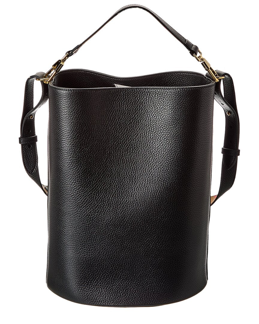 Burberry Logo Medium Leather Bucket Bag – Bluefly