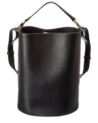 Burberry Logo Medium Leather Bucket Bag