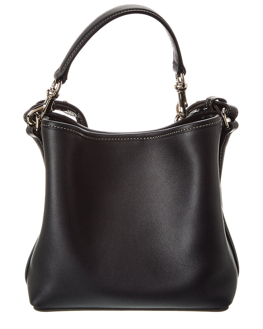 Gucci Gg Mini Emblem Leather Bucket Bag