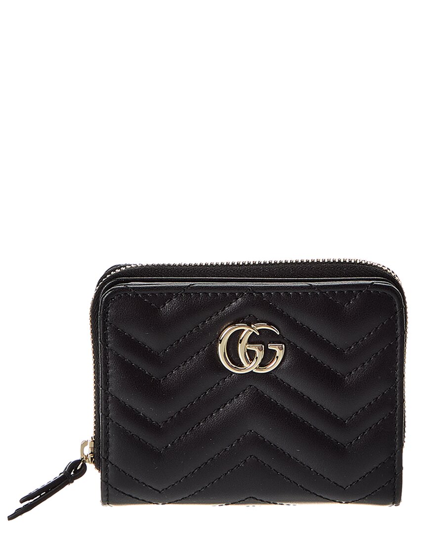 Gucci Gg Marmont Mini Leather Coin Purse ONE SIZE Black