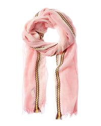 Echo Plain Weave Oblong Scarf Pink