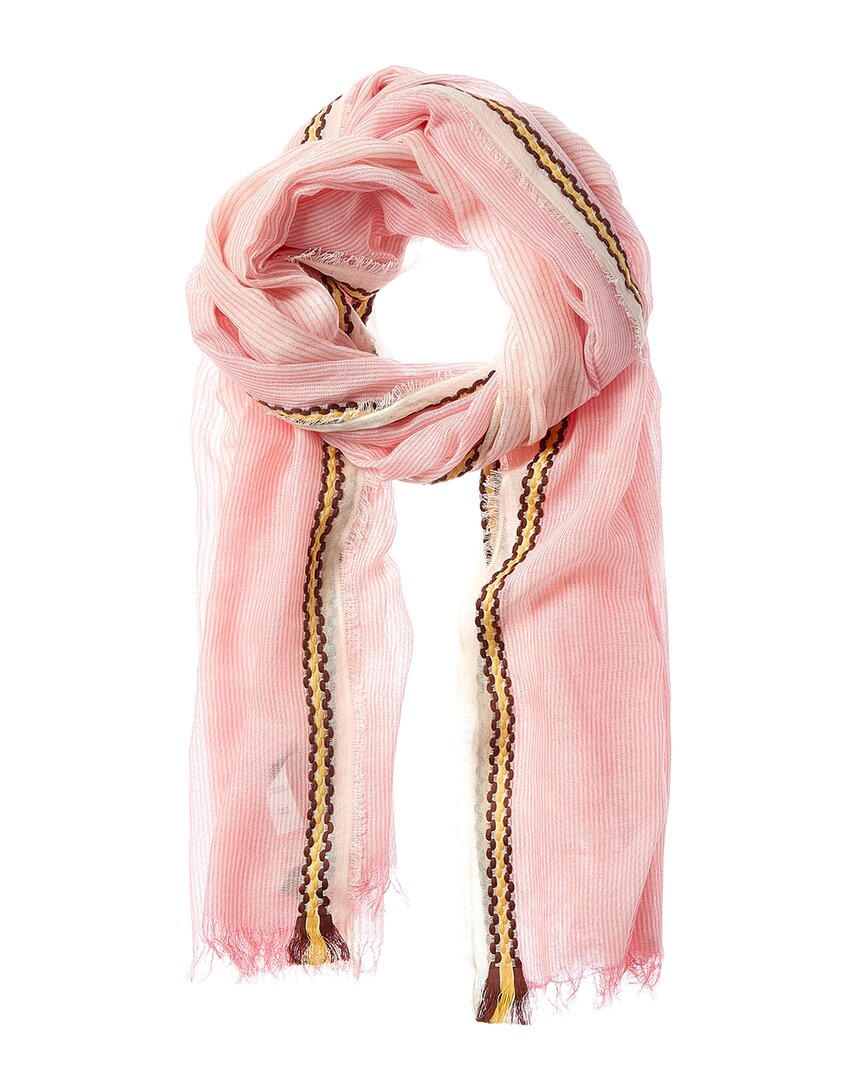 Echo Plain Weave Oblong Scarf Pink