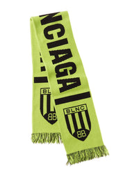 Balenciaga Logo Soccer Wool-Blend Scarf