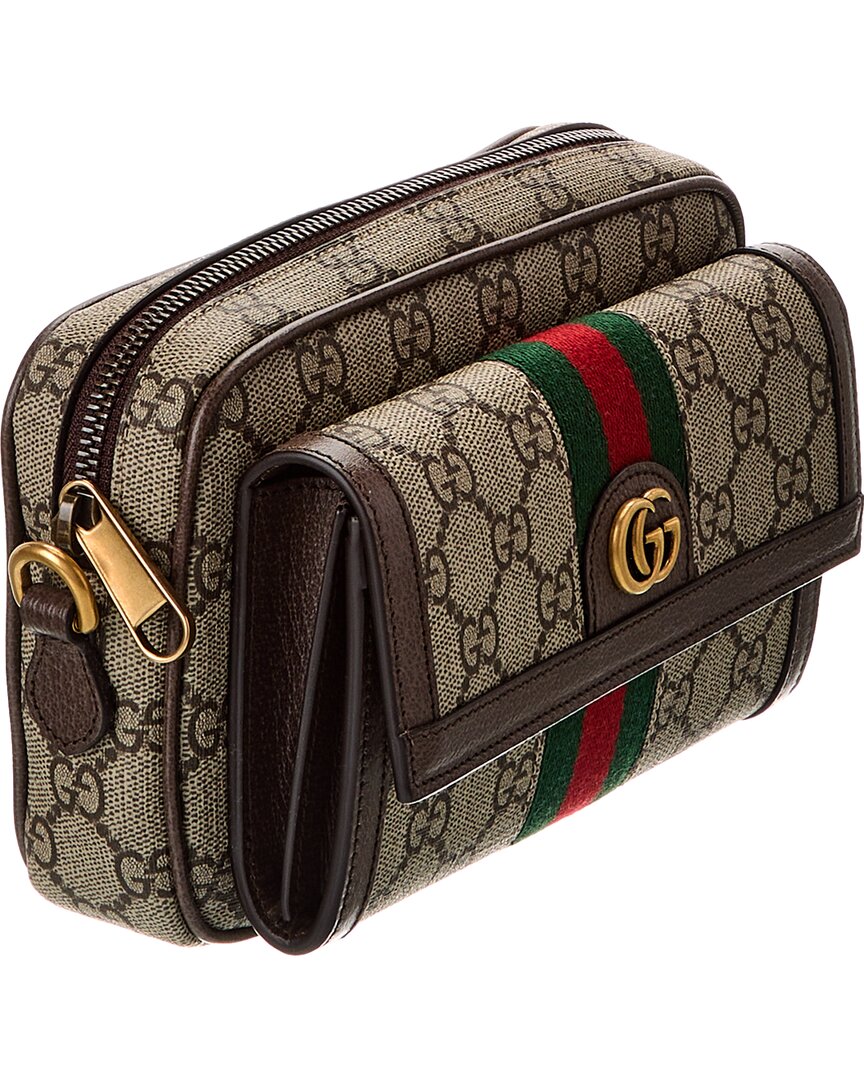 Gucci Gucci Ophidia Mini Gg Supreme Canvas & Leather Messenger Bag