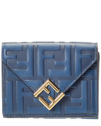 Fendi Ff Diamonds Leather Card Case
