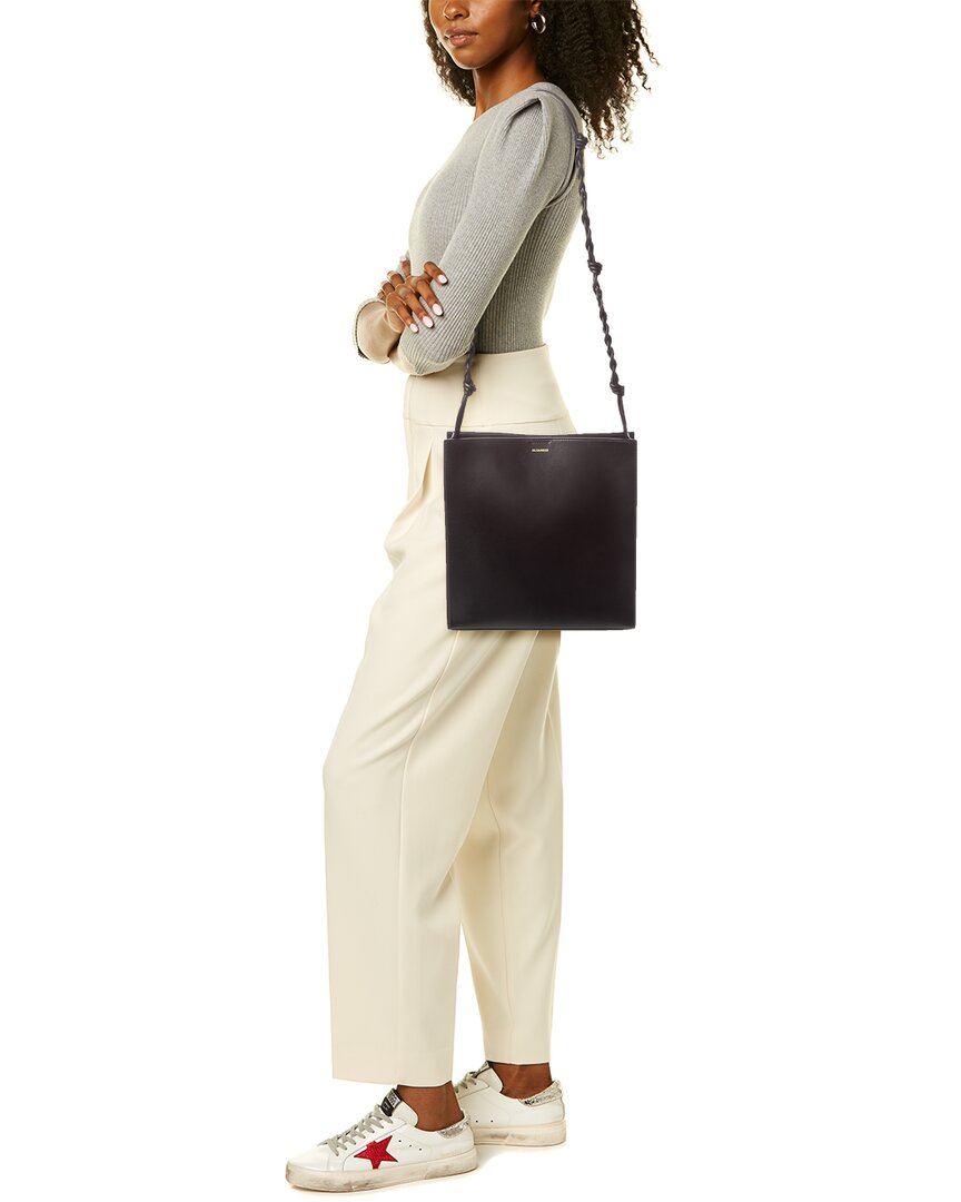 Jil Sander Logo Leather Shoulder Bag