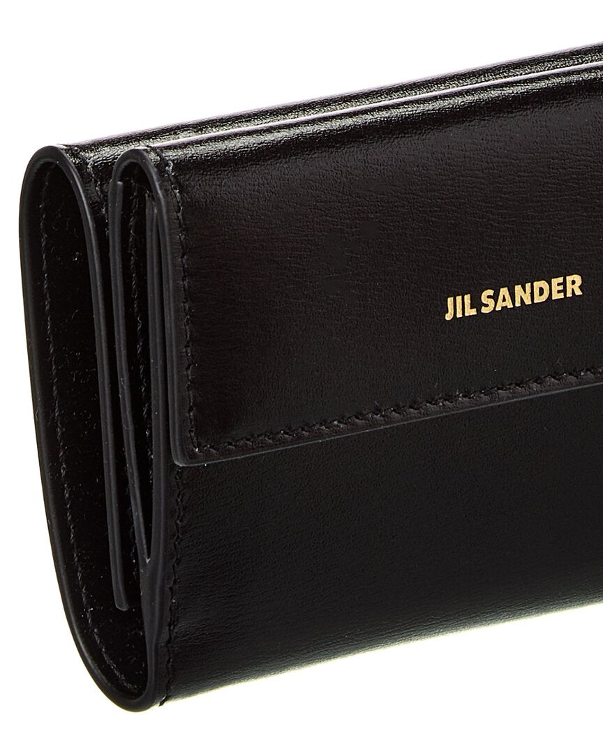 Jil Sander Logo Mini Leather French Wallet – Bluefly