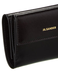 Jil Sander Logo Mini Leather French Wallet