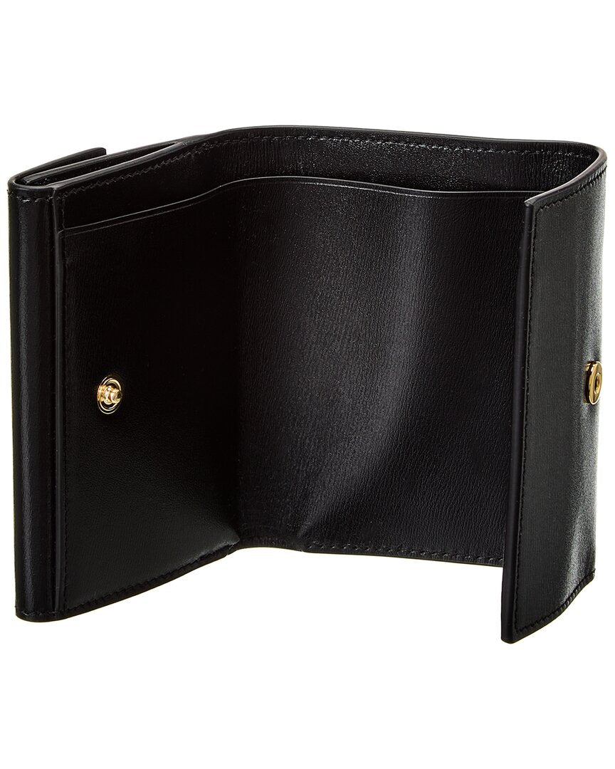 Jil Sander Logo Mini Leather French Wallet