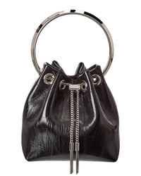 Jimmy Choo Bon Bon Leather Bucket Bag ONE SIZE Black