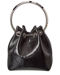 Jimmy Choo Bon Bon Leather Bucket Bag