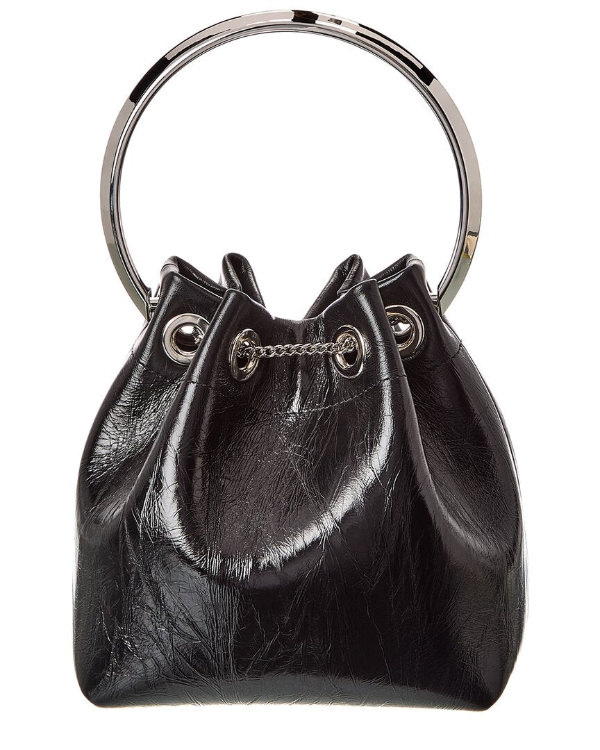 Jimmy Choo Bon Bon Leather Bucket Bag