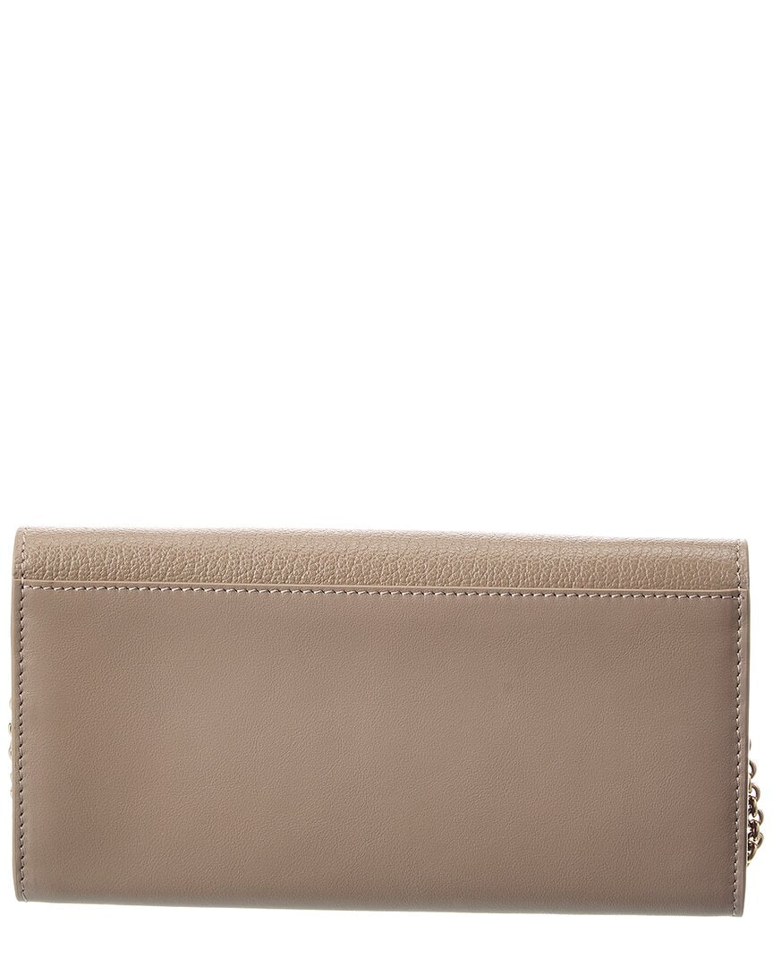 FENDI Fendi Ff Leather Continental Wallet On Chain