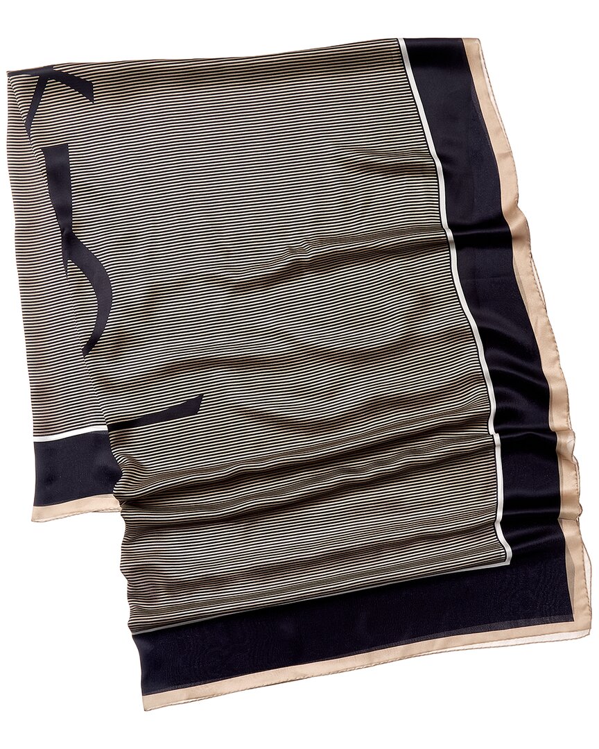 Saint Laurent Saint Laurent Cassandre Striped Silk Stole