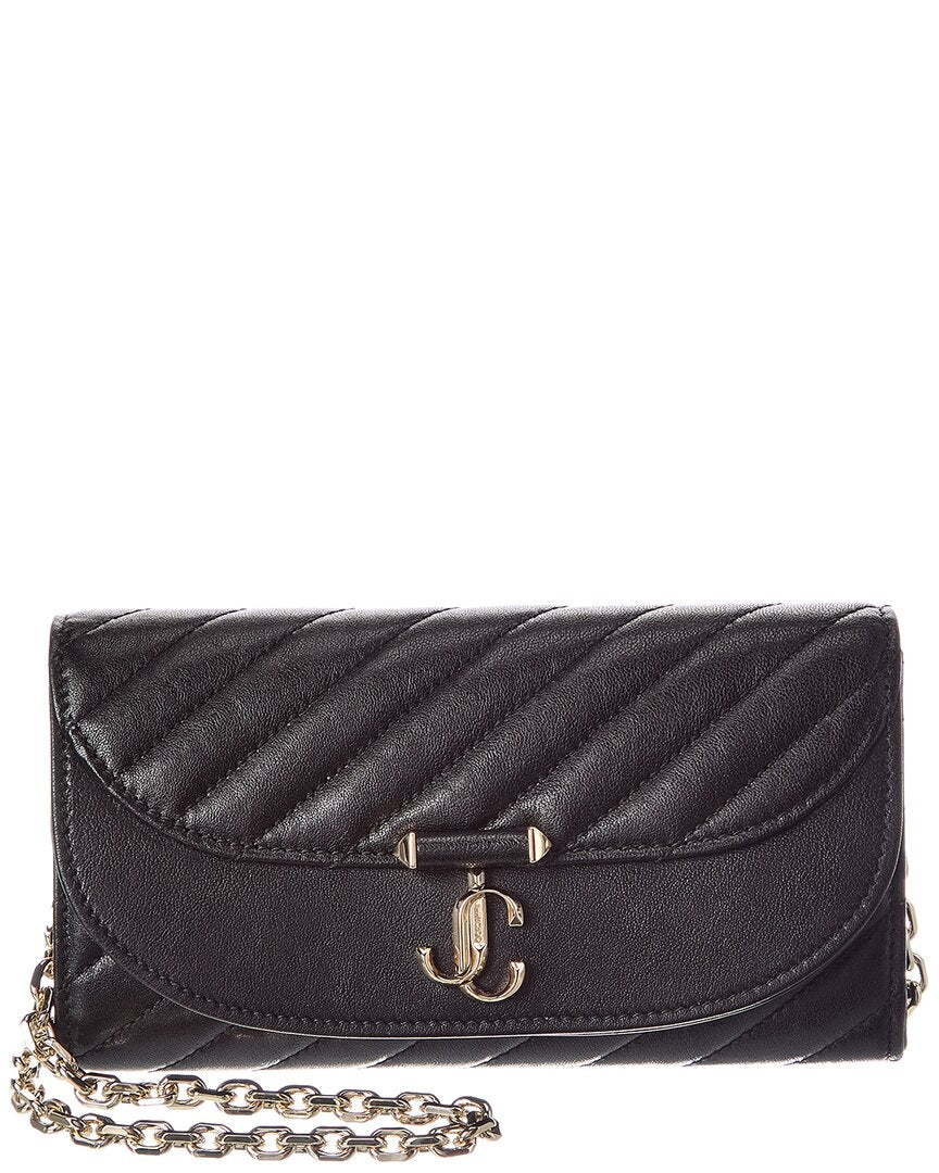 Jimmy Choo Jimmy Choo Avn Curve Leather Wallet On Chain