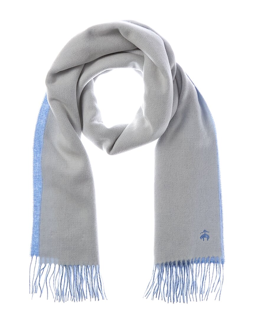 Brooks Brothers Double-Face Reversible Wool & Cashmere-Blend Scarf