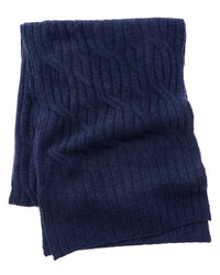 Hannah Rose Wide Cable Cashmere Scarf